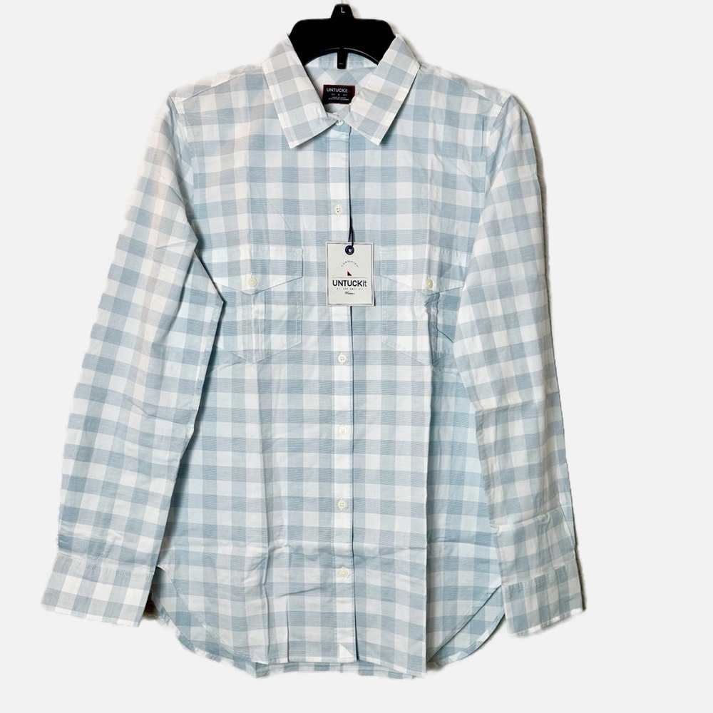NWT UNTUCKIT Womens Santa Marzi Button Up Shirt Long Sleeve